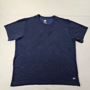 Havana Jim Blue Short Sleeve Modal Polyester T-Shirt Men's L